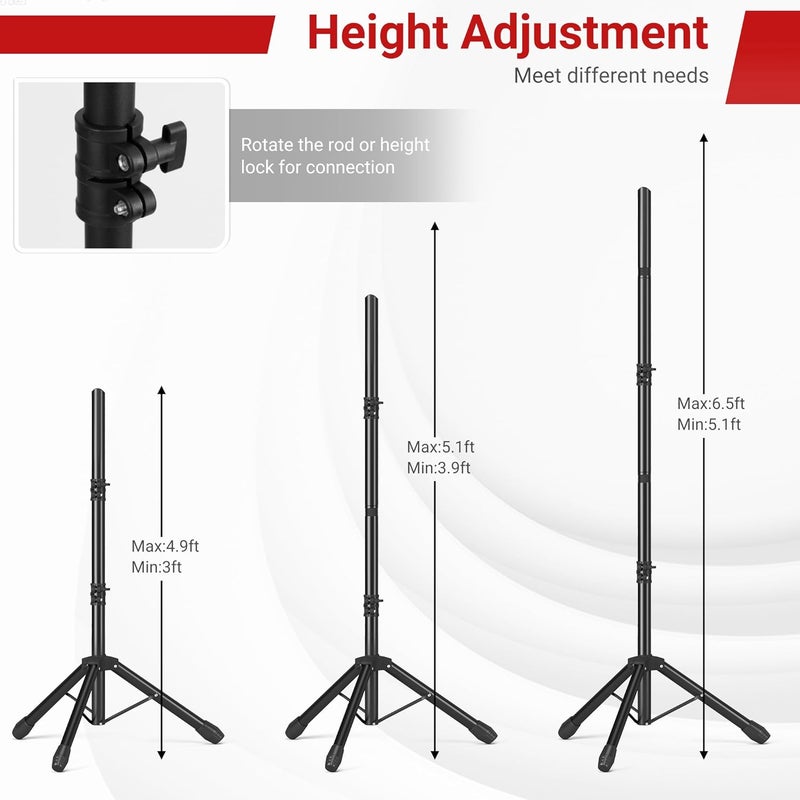 JSungo 10x6.5 FT Backdrop Stand for Parties, Adjustable Photo Backdrop Stand Kit with Carrying Bag, Portable Background Stand Backdrop for Wedding, Photoshoot, and Photo Studio - Image 3